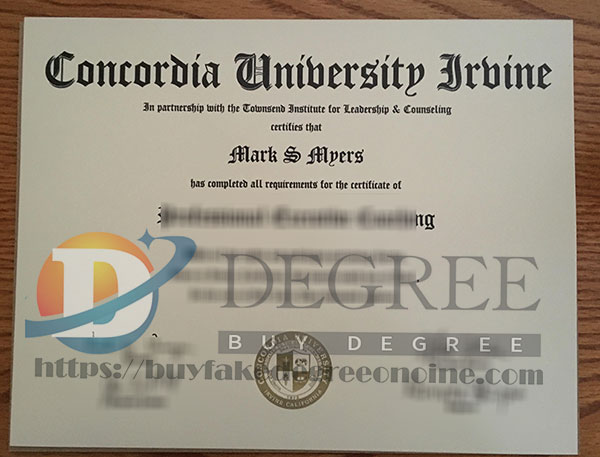 Where to Buy Concordia University Irvine Fake Degree