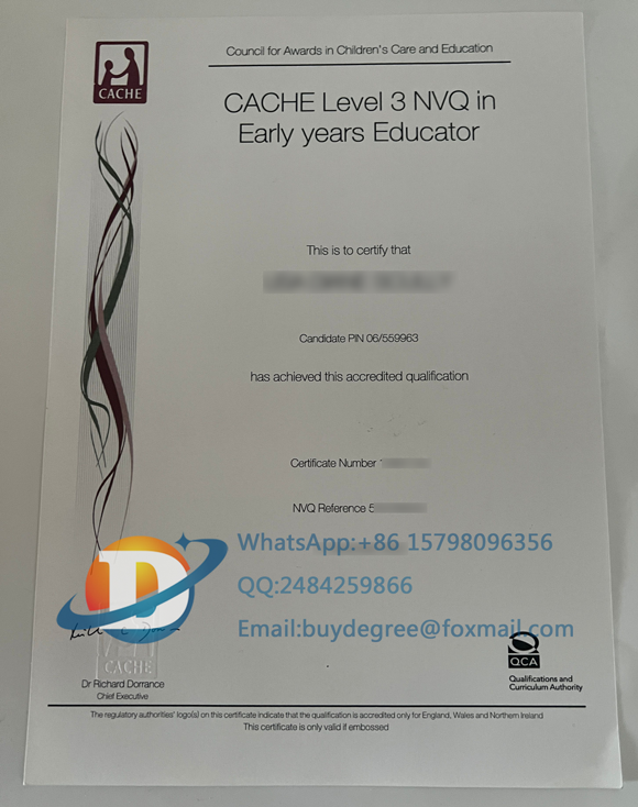 CACHE certificate