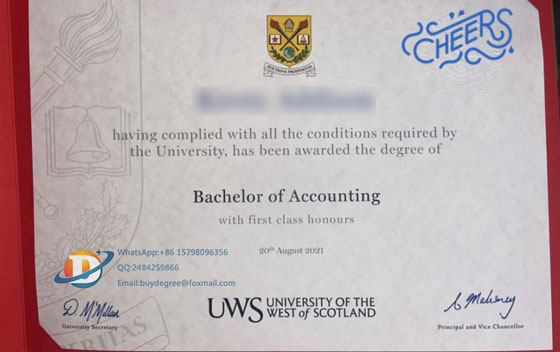 fake UWS certificate